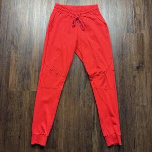 BuffBunny Jogger Pants Womens Small Jasmine Red Pockets Drawstring Athleisure